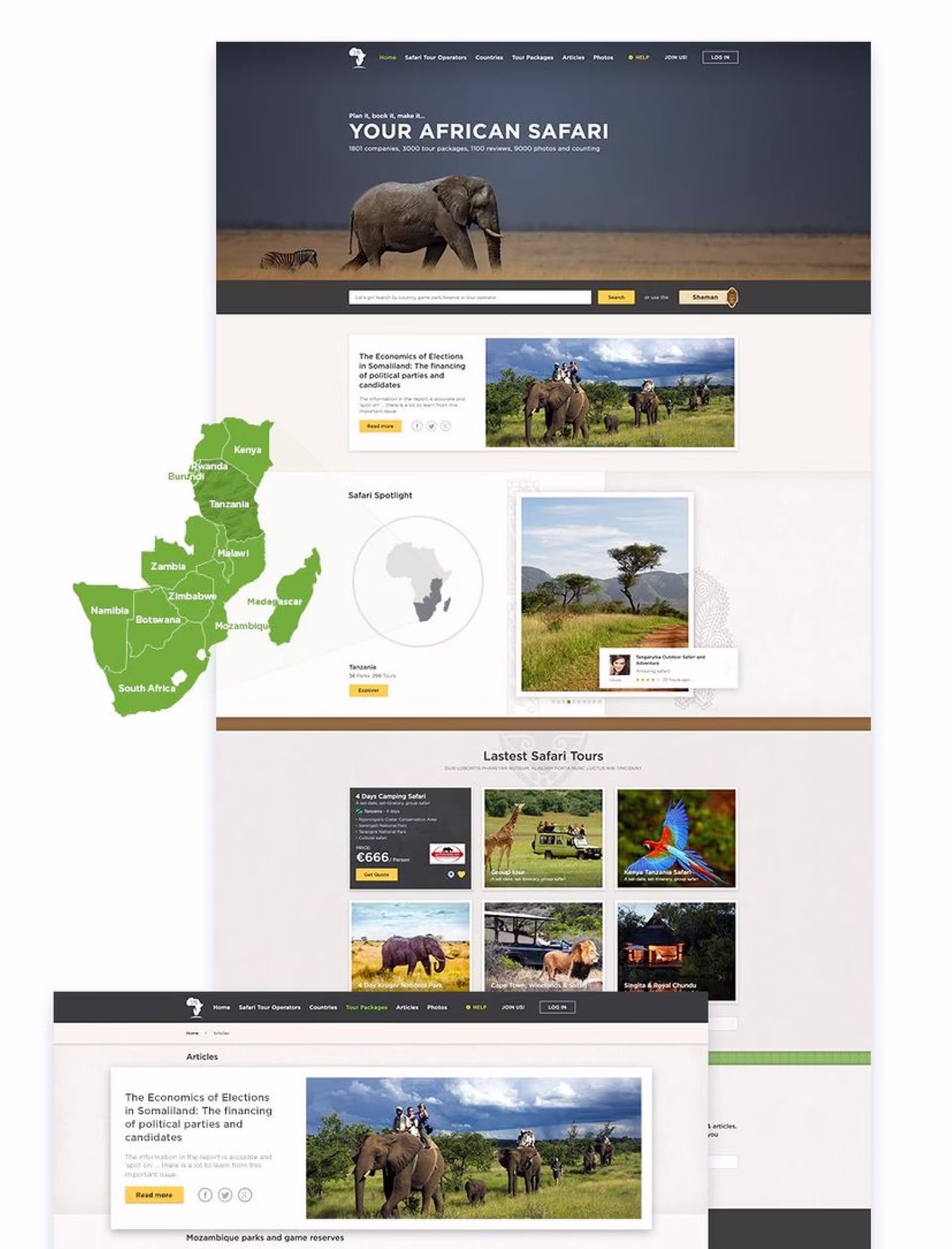 Your African Safari UI Design 2 part a