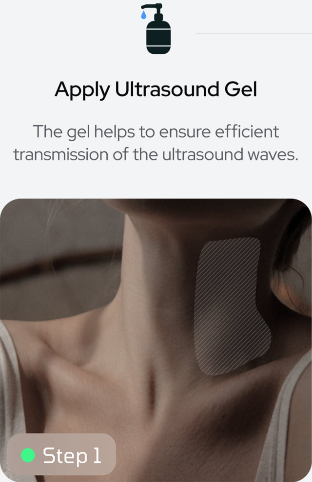 Apply ultrasound gel
