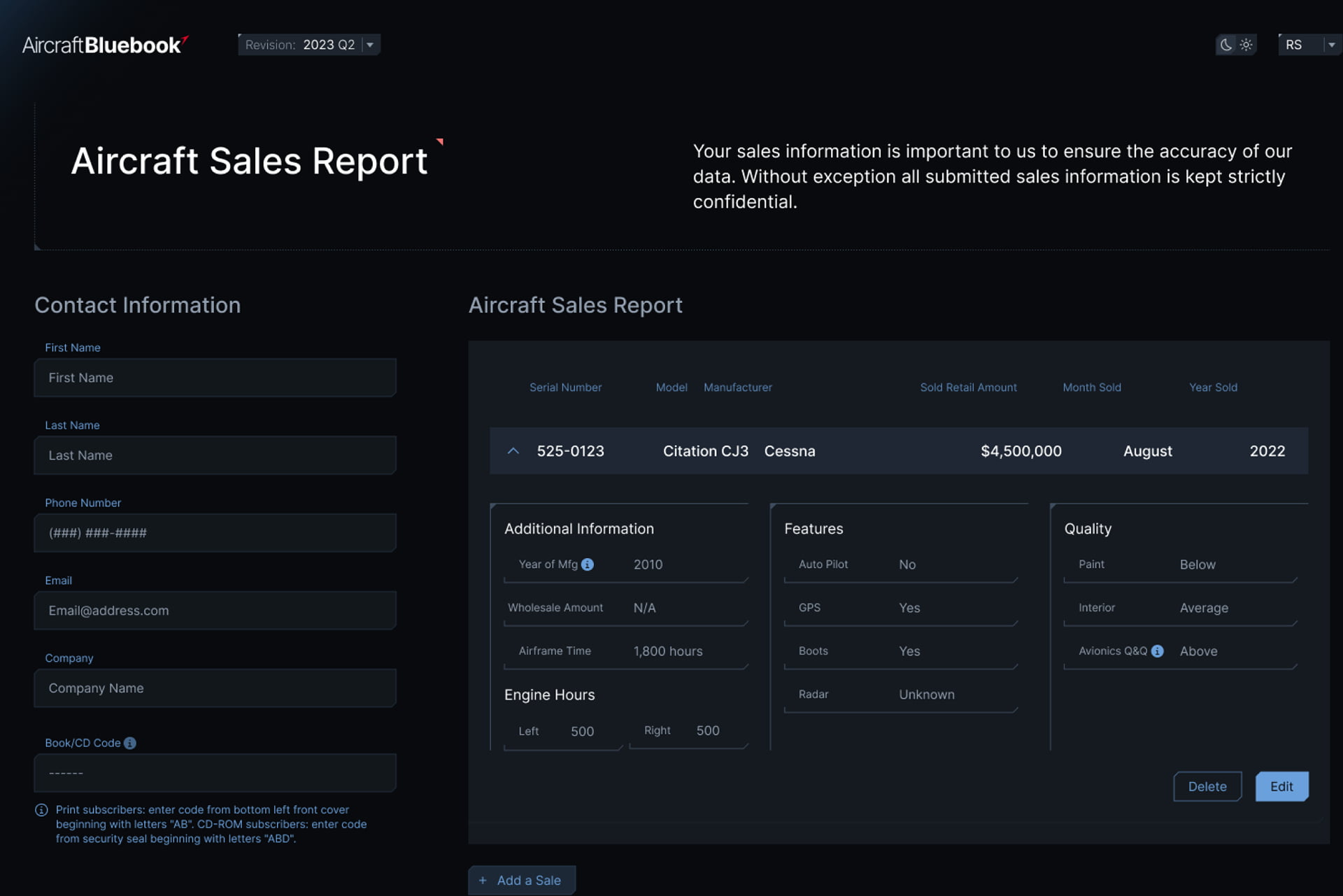 Sales Report