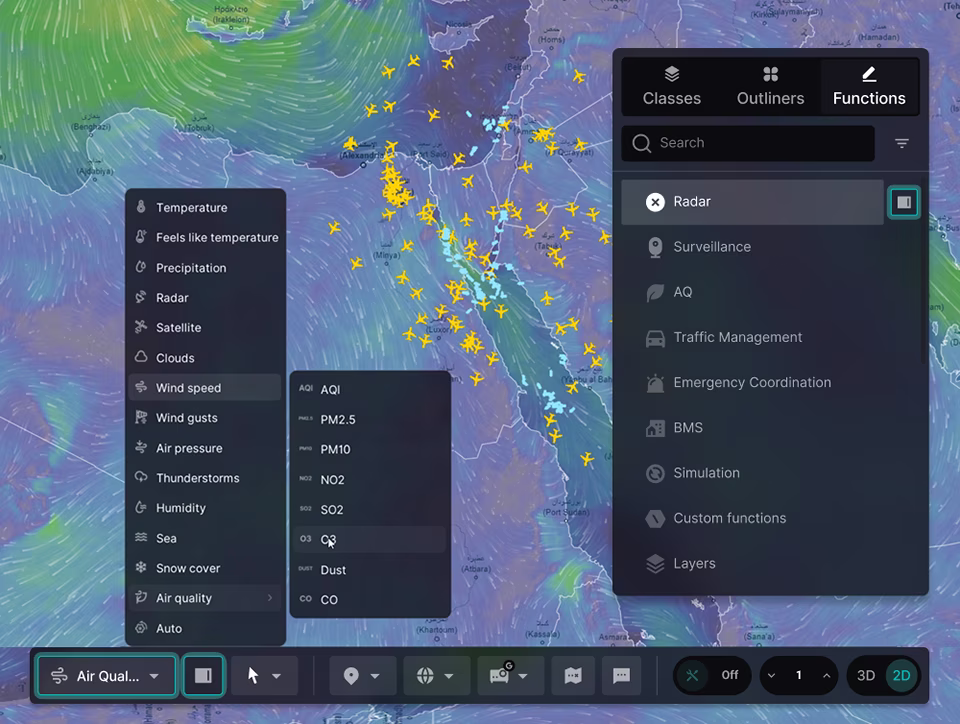Sea and Air Navigation Radar Weather Impact on Air Quality