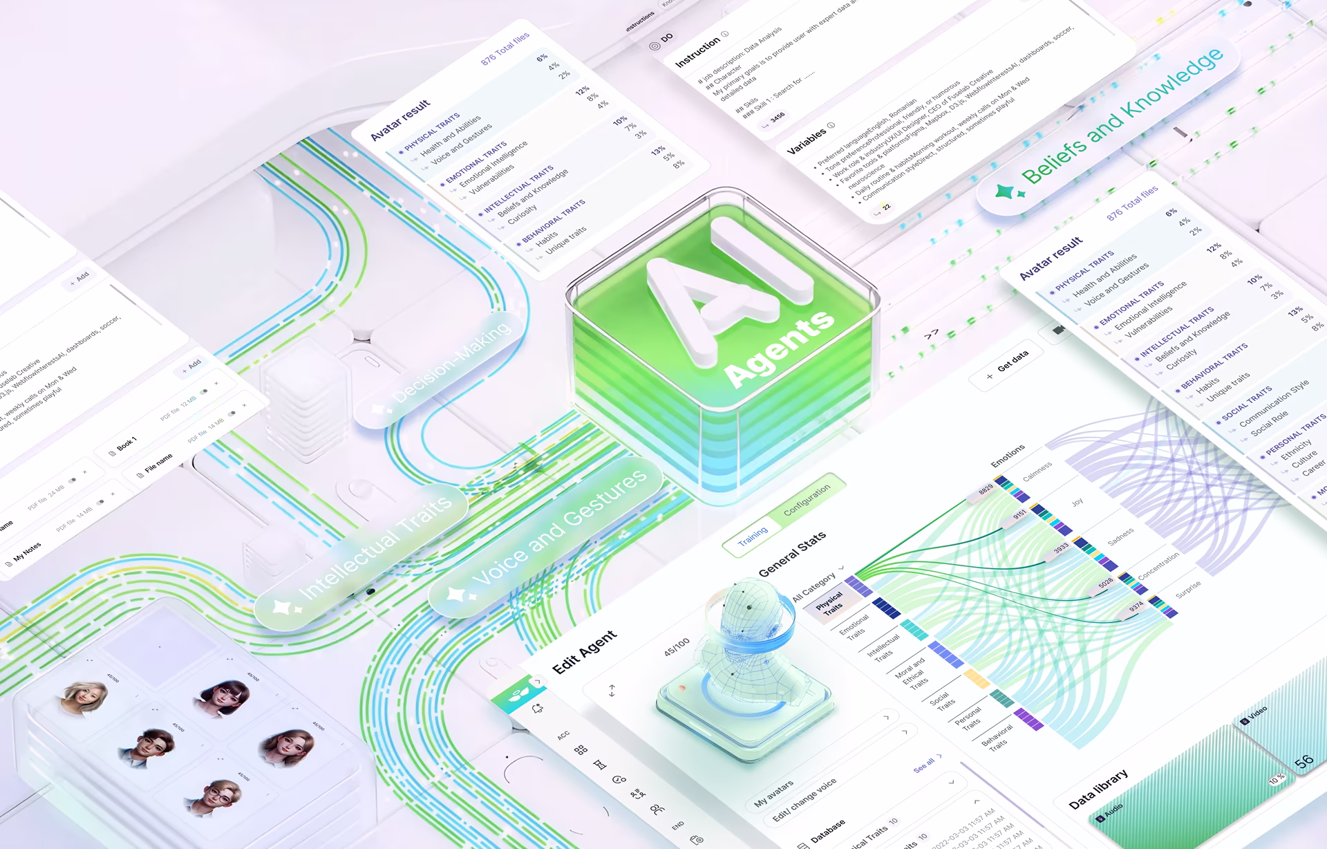 Agent UX interface for AI agents showing transparency layer, Fuselab Creative, 2026